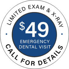 $49 Emergency Dental Visit Special stamp
