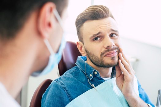 Patient relieved after emergency dental visit